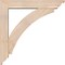 Ekena Millwork Thorton Traditional Smooth Bracket w/ Offset Brace, Douglas Fir, 5 1/2"W x 28"D x 28"H BKT0604X28X28THR01SDF - alternate 4